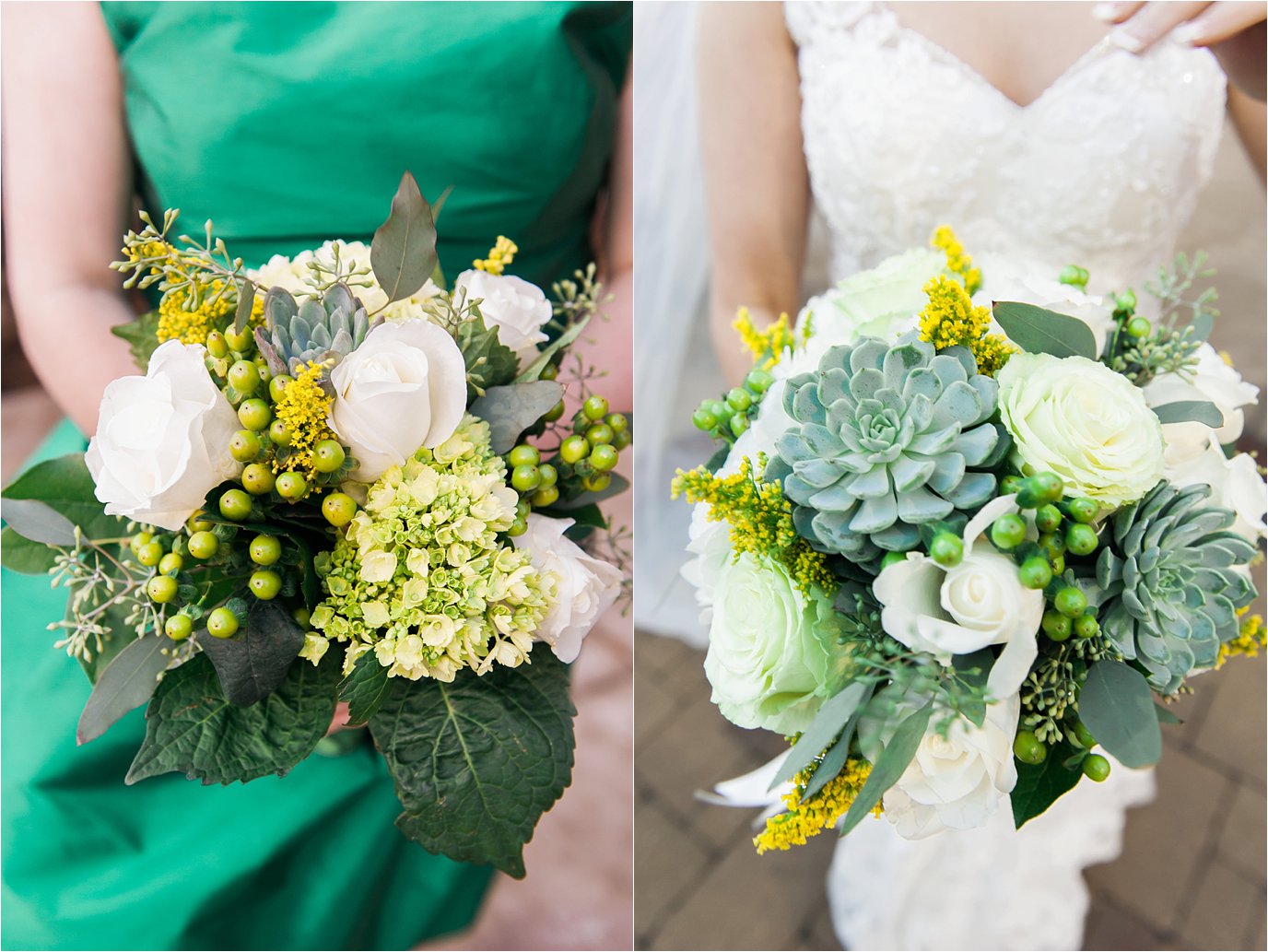 bride and bridesmaids bouquets