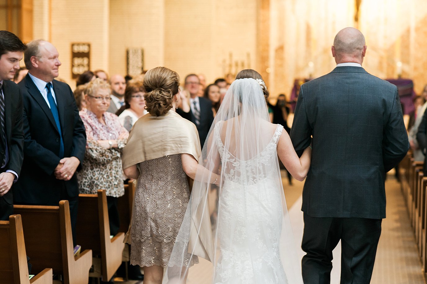 back of walking down the aisle