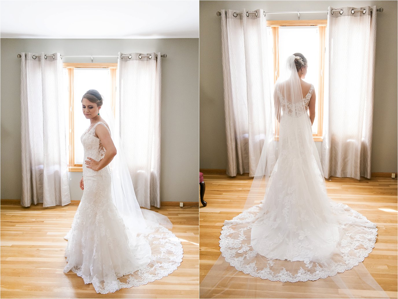 bridal portrait with window light